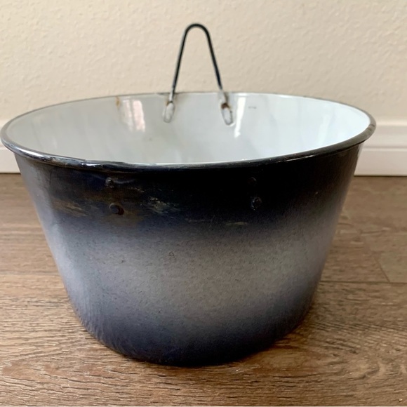 vintage large colander enamel Steel ( Stainless) - Picture 10 of 14